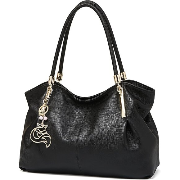 Chic Cow Leather Purse for Women – Spacious Design with Zipper Closure